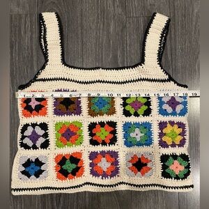Handmade Crochet Granny Square Tank